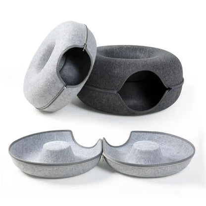 Pawfect Cat Donut Bed